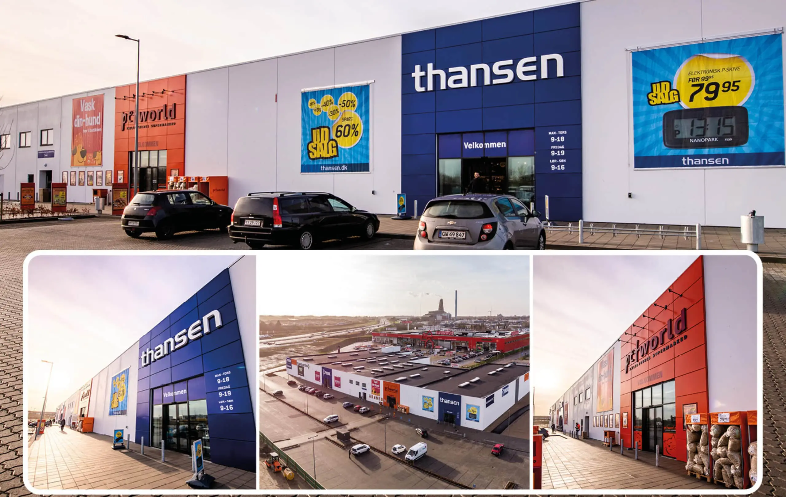 Ejendomsinvestering med thansen og PetWorld som lejer beliggende p&aring; Industrivej 58, 60 Roskilde 4000.